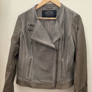 NWT Blanc Noir gray moto jacket